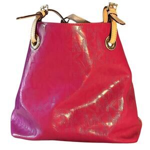 Michael Kors Jet Set Patent Leather Mirror Metallic Tote Bag Pink 38T3XTTT40